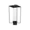 Z-Lite Sheridan 1 Light Outdoor Post Mount Fixture, Black & White Opal 595PHBS-BK - alternate 4